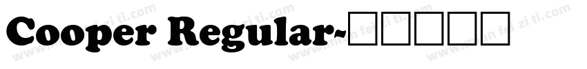 Cooper Regular字体转换